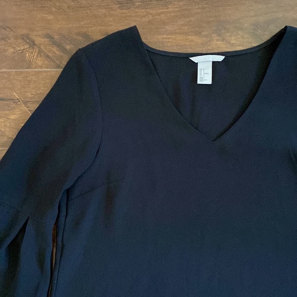 H&M - Bell Sleeve Blouse - Black - 6 - Picture 3 of 8